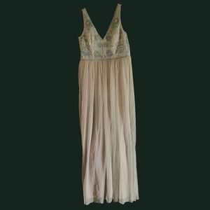 Adrianne Papell mint hibiscus dress size 16